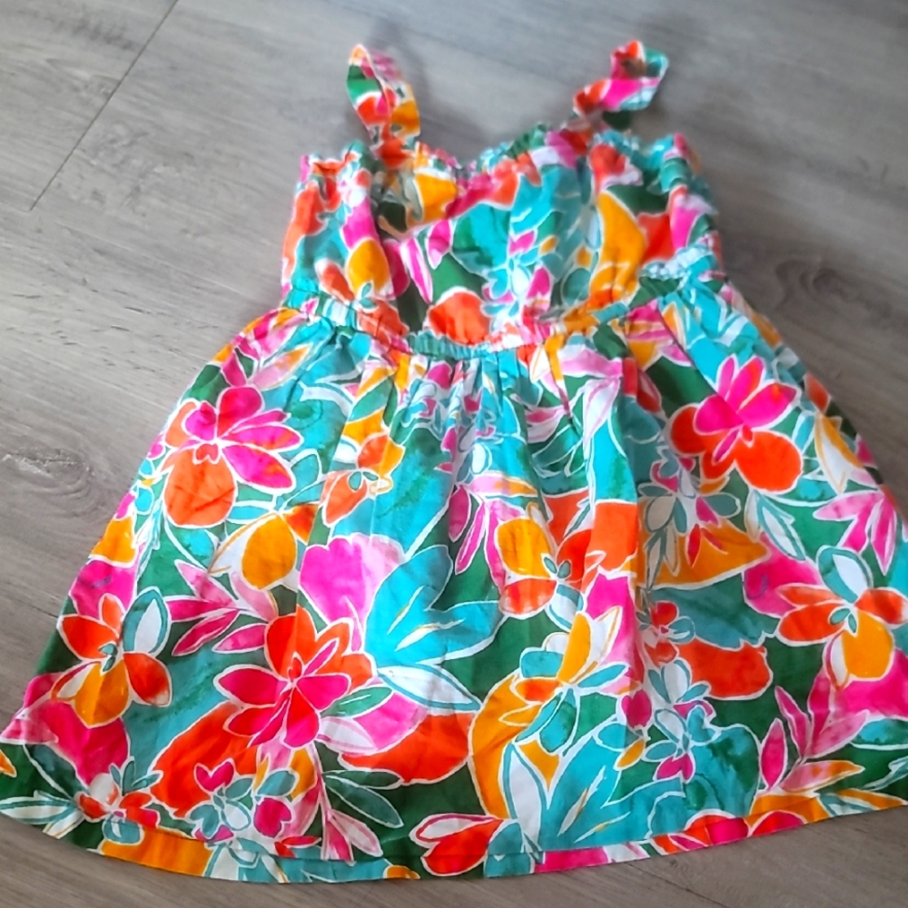 Girls Carter's Kid Cotton Floral Dress Size 5A